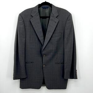 Burberry London Kensington Wool Blazer - Gray with light blue - 41 Reg